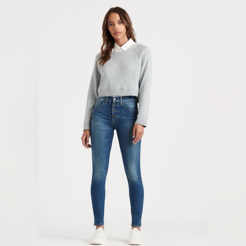 Lucky Brand high rise jeans dark wash denim size 0 or 25 inch